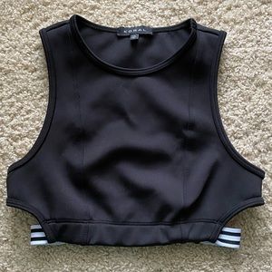 Koral Black Dayside Crop Top Sports Bra Sz XS